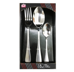 30502-2 Набір столових приборів 18шт (6 виделок, 6 ложок, 6 десертних ложок) Family-2 - фото