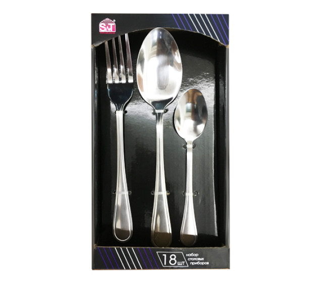 30502-3 Набір столових приборів 18шт (6 виделок, 6 ложок, 6 десертних ложок) Family-3 - фото