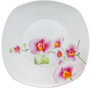 30813 Тарілка 9' квадрат Орхідея - фото