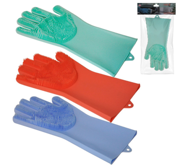 3200-49 Набір з 2-х рукавичок для миття посуду 35.5*16*2.5см - фото