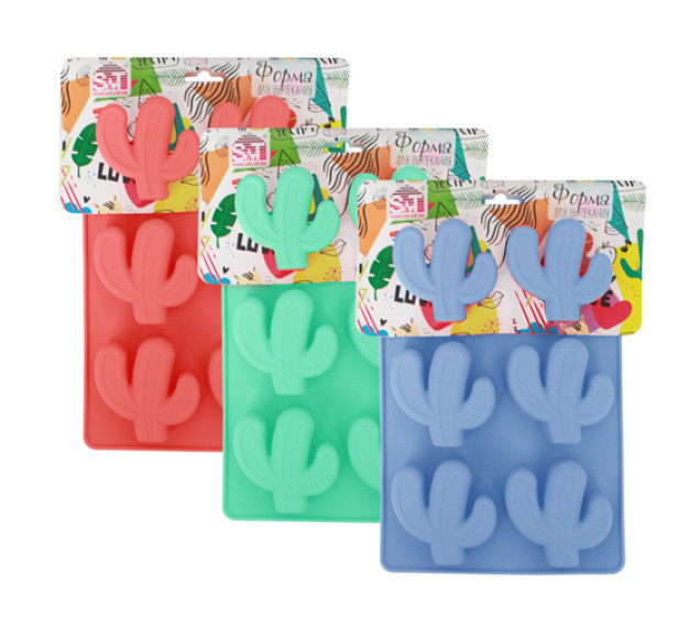 3200-57 Силіконова форма Cactus 25.7*17.5см - фото