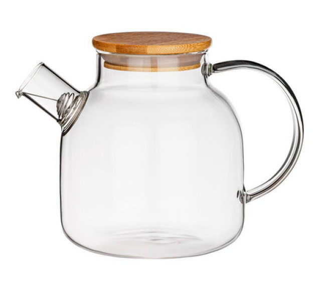32235 Чайник заварювальний з бамбуковою кришкою 1л Бочонок - фото