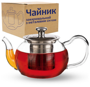 32237 Чайник заварювальний з металевим ситом 580мл - фото