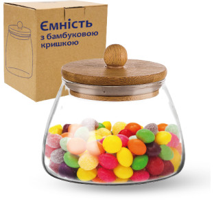 32245 Ємність з бамбуковою кришкою 540мл - фото