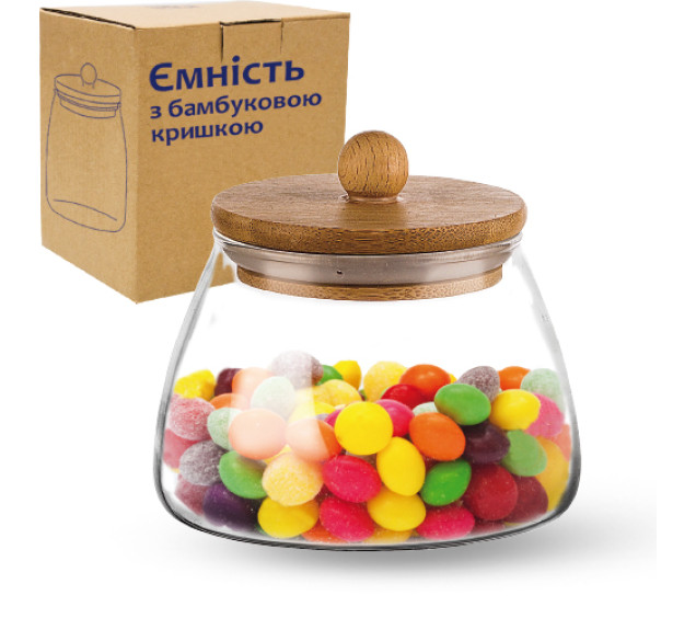 32245 Ємність з бамбуковою кришкою 540мл - фото