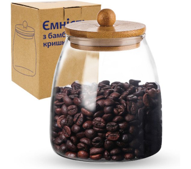 32247 Ємність з бамбуковою кришкою 1л - фото