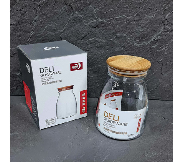 32251 Ємність з бамбуковою кришкою 1,1 л - фото