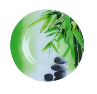 337 Тарілка круг 8"-20см (Зелений бамбук) - фото