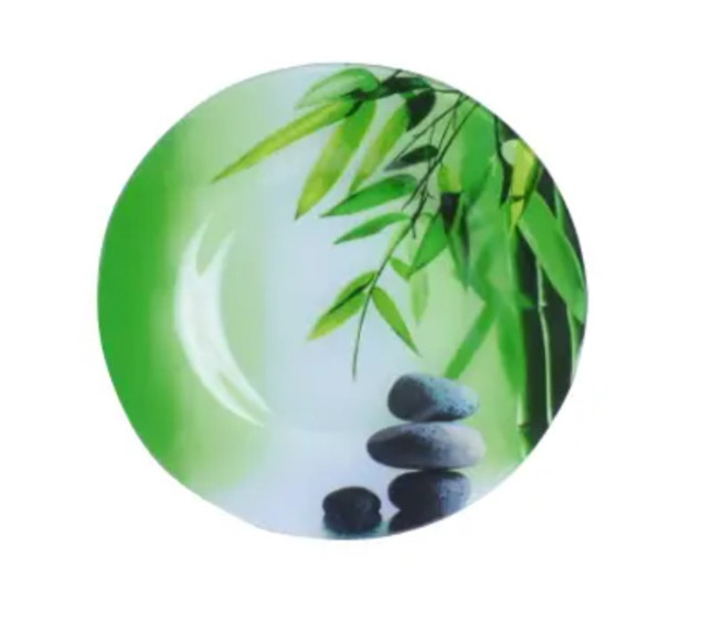 337 Тарілка круг 8"-20см (Зелений бамбук) - фото