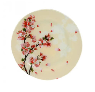 337 Тарілка круг 8"-20см (Квітуча вишня) - фото