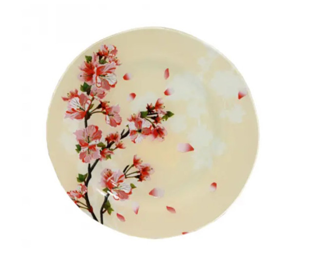 337 Тарілка круг 8"-20см (Квітуча вишня) - фото