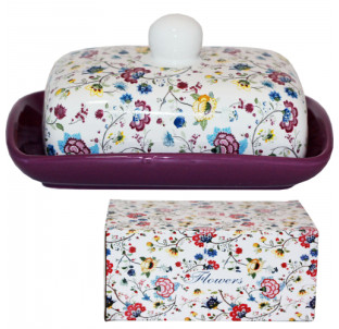 3397-10 Масельничка "Квітковий шовк" (розмір:13 Х17; h-5,5) - фото