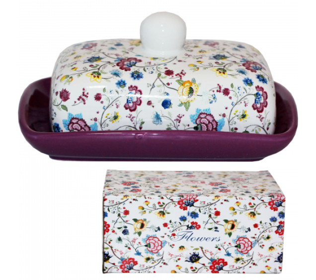 3397-10 Масельничка "Квітковий шовк" (розмір:13 Х17; h-5,5) - фото