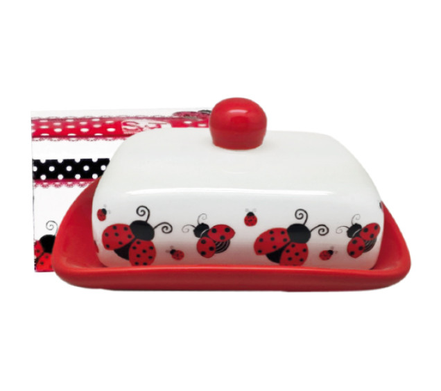 3397-17 Масельничка "Божа корівка" (розмір:13 Х17; h-5,5) - фото