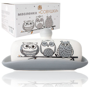 3397-18 Масельничка "Совушки" (розмір:13 Х17; h-5,5) (24) - фото