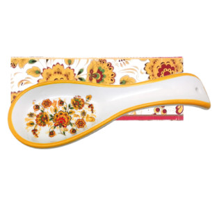 3653-16 Підставка  для ложок "Квітковий розпис" (довжина-23см, h-2,5 см) - фото