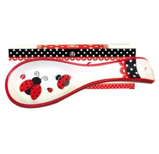 3653-17 Підставка  для ложок "Божа корівка" (довжина-23см, h-2,5 см) - фото