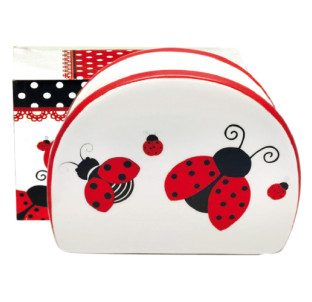 3662-17 Серветниця "Божа корівка" (довжина-10см, h-8см) - фото