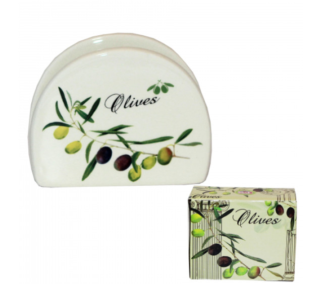 3662-8 Серветниця "Оливки" (довжина-10см, h-8см) - фото