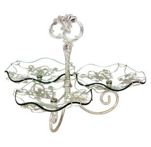 37238 Фруктовниця3х яр. декор Виноград(3шт д-19см, в-30см) - фото