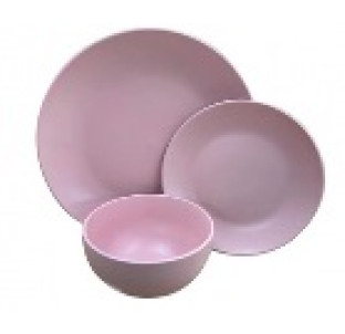 427-00 Набір обідній 12пр. Pink (тарілка-25см, тарілка-20см, миска-660мл) (варіант) - фото