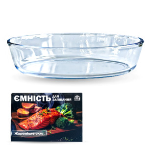 50011-03 Ємність для запікання овальна 2,3 л 30х21х6 - фото
