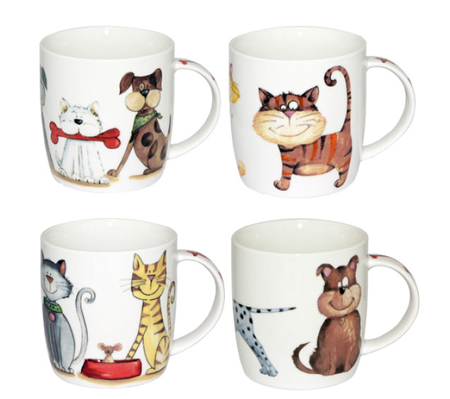 5065 Чашка Кумедні коти 360мл - фото