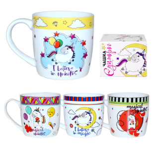 5126 Чашка дитяча Єдиноріг мікс 250мл - фото