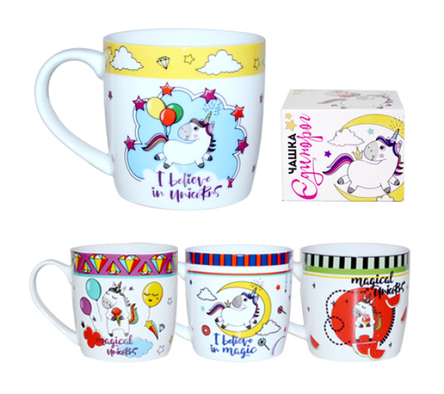 5126-1 Чашка дитяча Єдиноріг мікс 250мл - фото