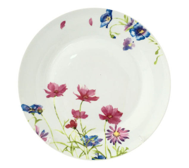 55621 Тарілка 10,5' Рожева квітка - фото