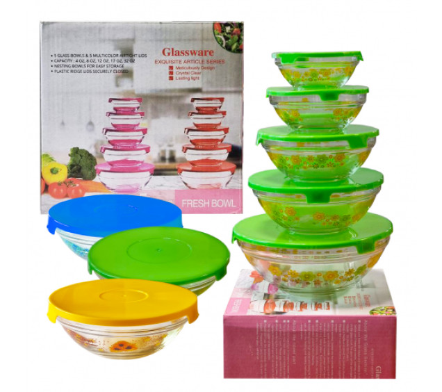 6015 Набір ємностей 5пр. Мікс (140,240,360,500,880мл) - фото