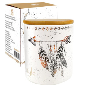 6027-20 Ємність для сипучих продуктів "Boho style" 600мл - фото