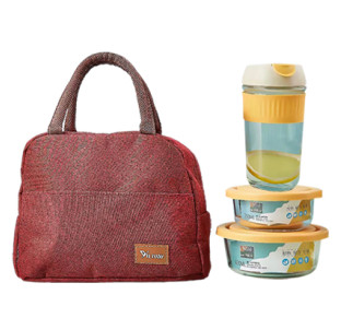 6050-01 Набір ємностей Brunch у сумці з тканини (650мл,350мл,500мл) - фото