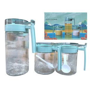 6060-01 Набір ємностей Dressing (пляшка для олії-650мл, ємність з ложкою-380мл) - фото