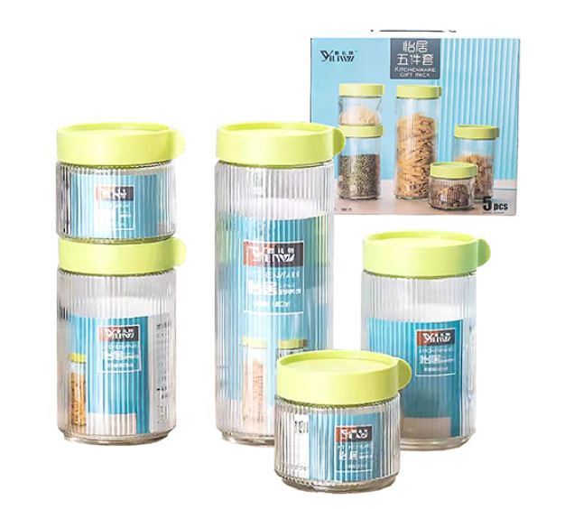 6060-03 Набір ємностей Standart (об'єм:1шт.-980мл, 2шт-300мл, 2 шт-600мл) - фото