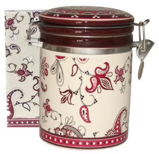 629-15 Ємність для сипучих продуктів 0,75л "Орнамент" (d-9,5см, h-11) - фото