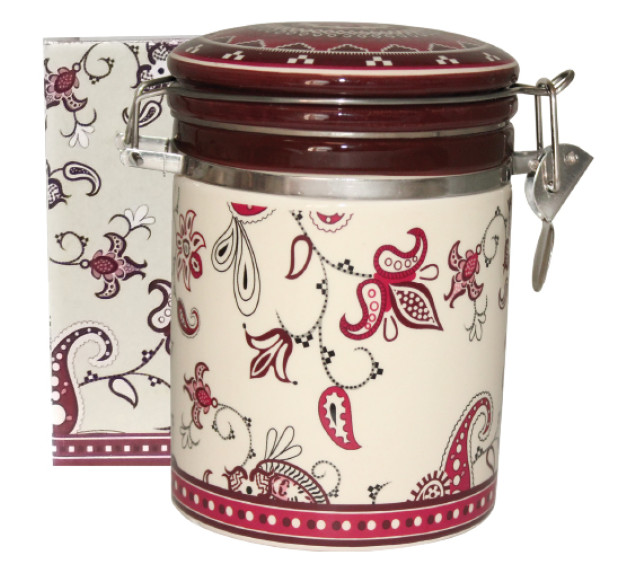 629-15 Ємність для сипучих продуктів 0,75л "Орнамент" (d-9,5см, h-11) - фото