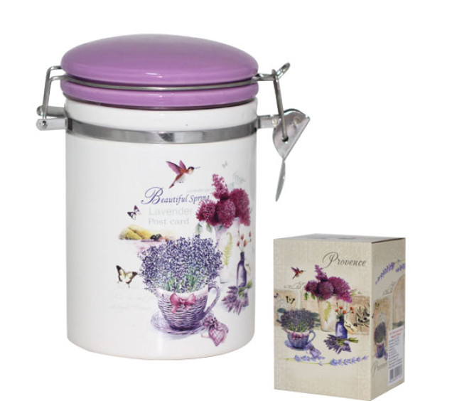 629-6 Ємність для сипучих продуктів 700 мл "Прованс" (d-9,5см, h-11) - фото