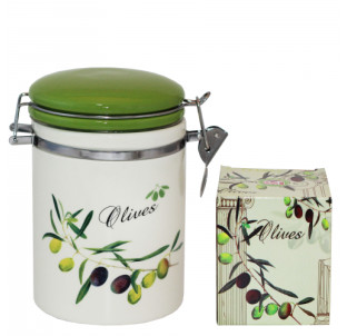 629-8 Ємність для сипучих продуктів 0,75л "Оливки" (d-9,5см, h-11) - фото