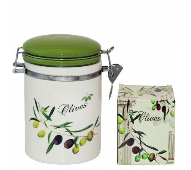 629-8 Ємність для сипучих продуктів 0,75л "Оливки" (d-9,5см, h-11) - фото