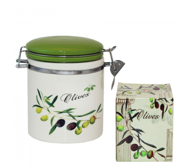 630-8 Ємність для сипучих продуктів 0,5л "Оливки" (h-10см, d-9,5см) - фото
