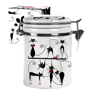 631-12 Ємність для сипучих продуктів 900 мл. "Чорна кішка" (d-10см, h-16) - фото