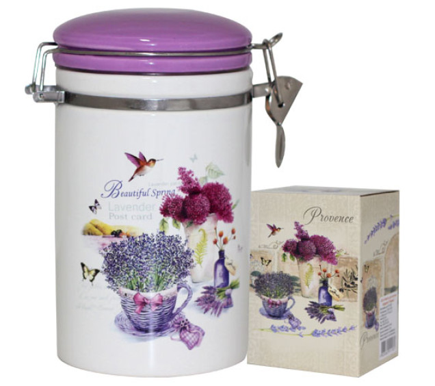 631-6 Ємність для сипучих продуктів 900 мл. "Прованс" (d-10см, h-16см) - фото