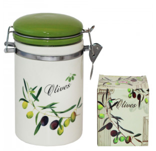 631-8 Ємність для сипучих продуктів 1,2 л. "Оливки" (d-10см, h-16см) - фото