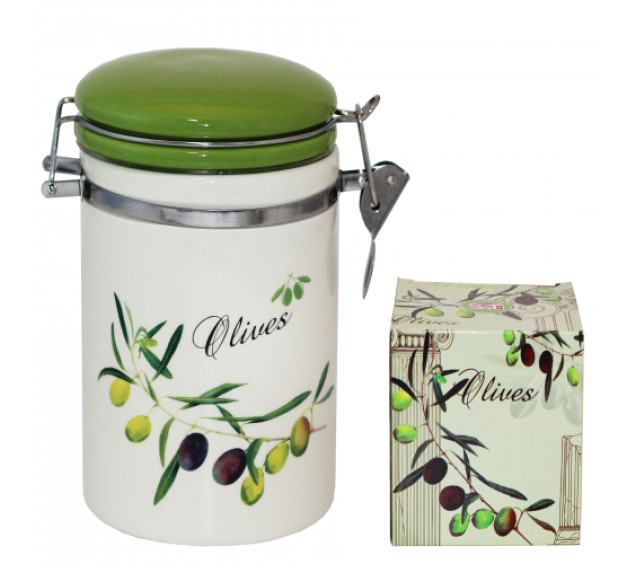 631-8 Ємність для сипучих продуктів 1,2 л. "Оливки" (d-10см, h-16см) - фото