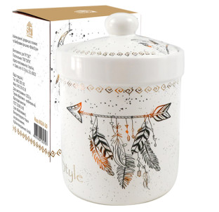 6922-20 Ємність для сипучих продуктів "Boho style" 600мл - фото