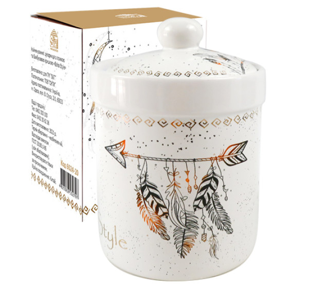 6922-20 Ємність для сипучих продуктів "Boho style" 600мл - фото