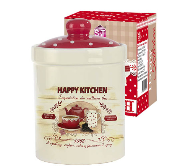 6923-11 Ємність для сипучих продуктів 990мл "Happy Kitchen"(16) - фото