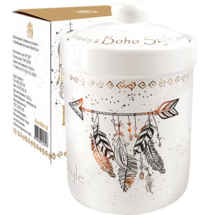 6923-20 Ємність для сипучих продуктів "Boho style" 920мл - фото