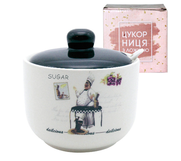 700-03-10 Цукорниця з ложкою 520мл "Гурман" (48) - фото